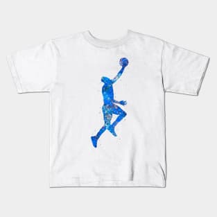 Blue Basketball player Kids T-Shirt